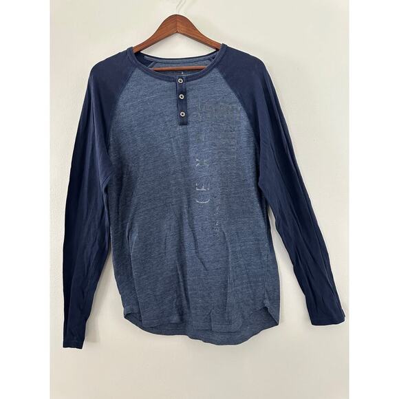 Express Men's Baseball Henley Shirt sz Medium - Picture 1 of 3